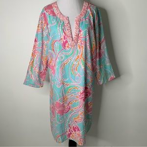 Lilly PulitzerWomen's Courtney Cotton Tunic Dress in Jellies Be Jammin Size XL
